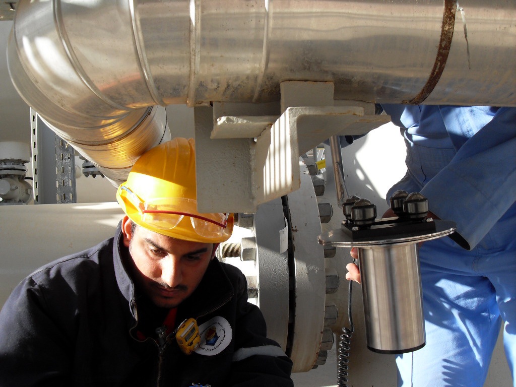 Plant inspection technician in an industrial setting